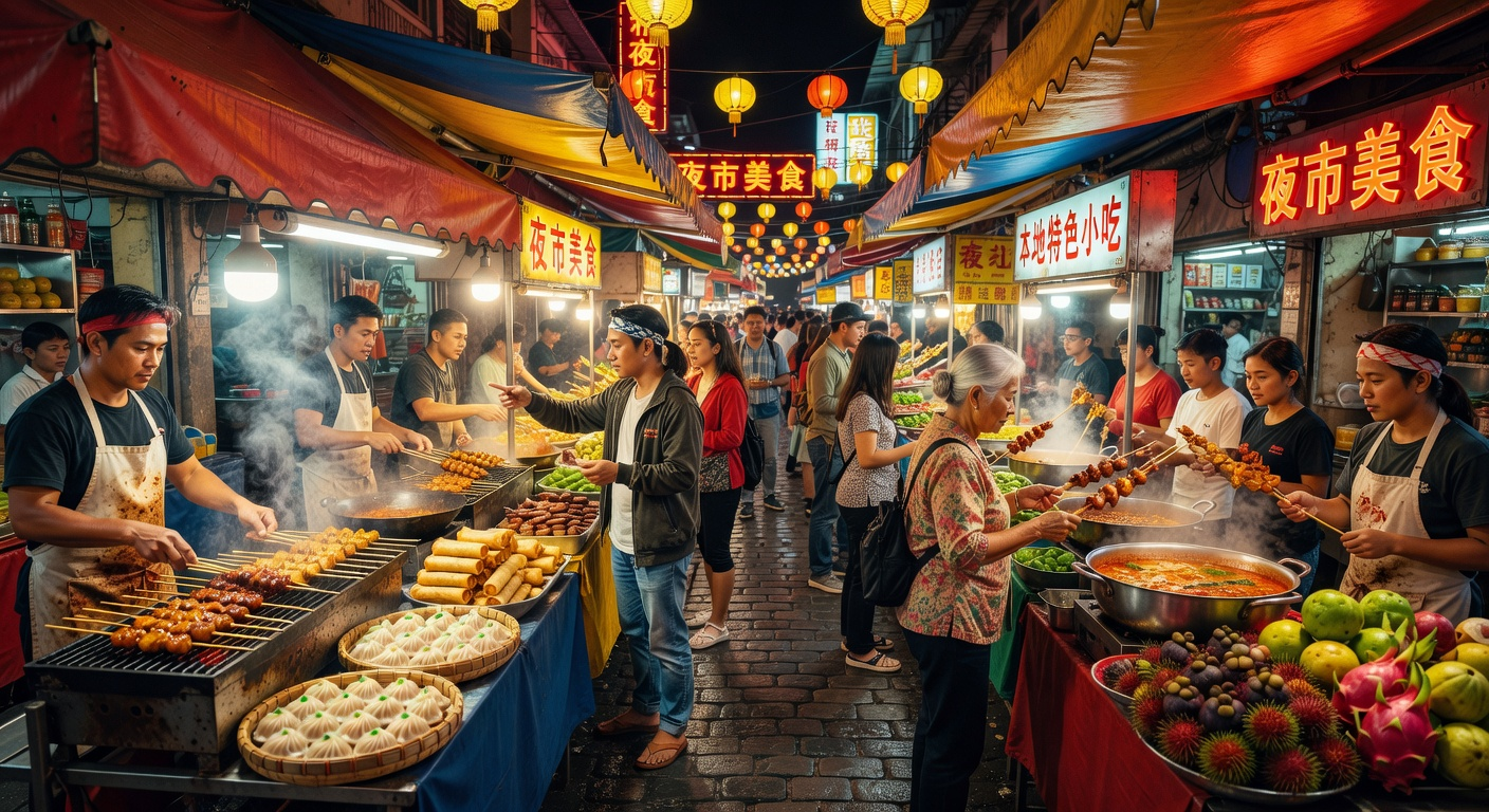 Bangkok vibrant street market