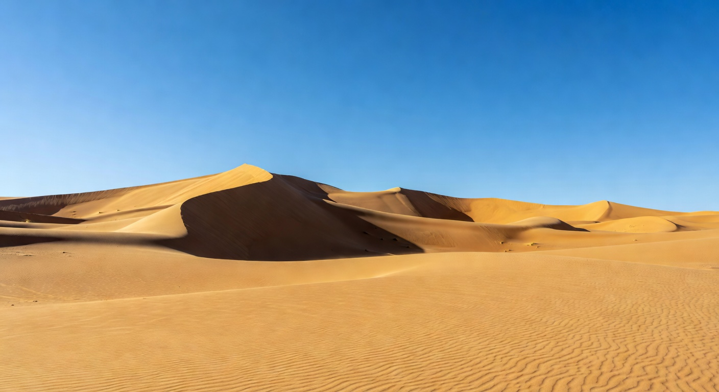 Vast Sahara Desert sand dunes